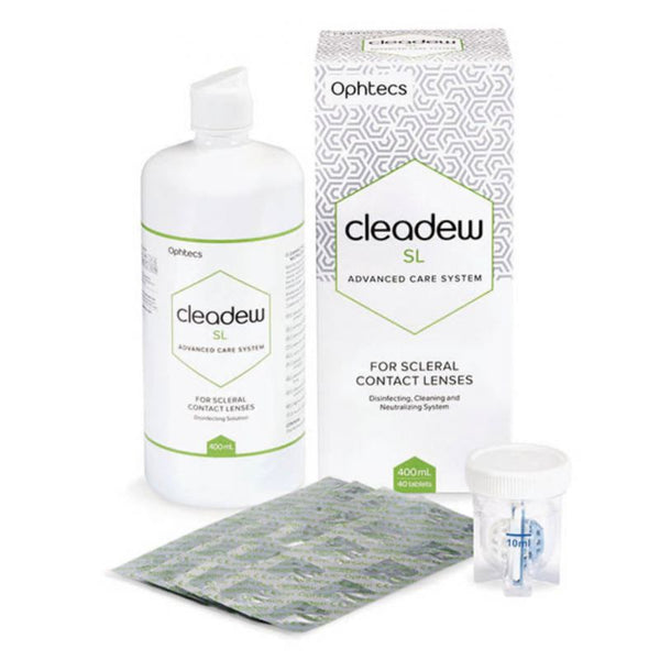 Cleadew Scleral 400ml + 40cps - Solution d'entretien tout en un pour lentilles sclérales